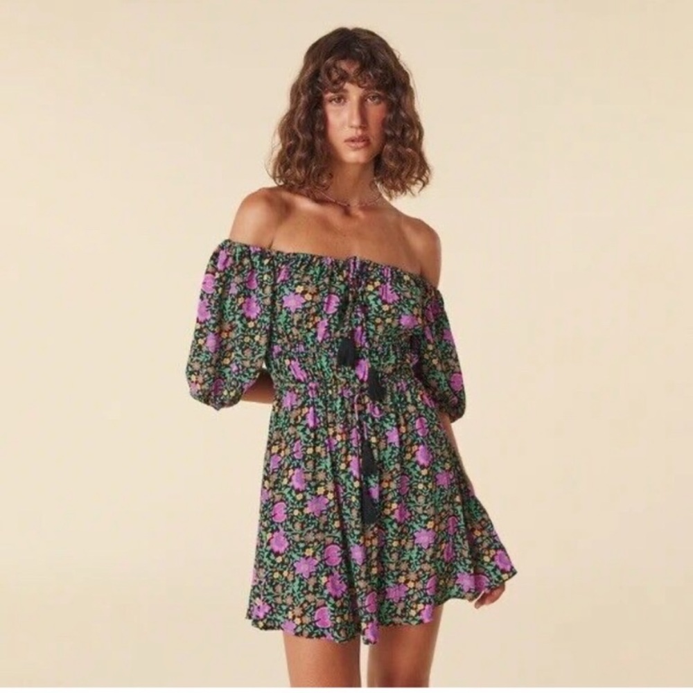 Spell Village Mini Dress Forrest Purple Combo, medium